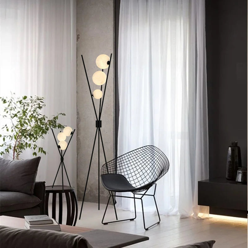 LunaGlow 3D Moon Floor Lamp modern design with tripod LED!