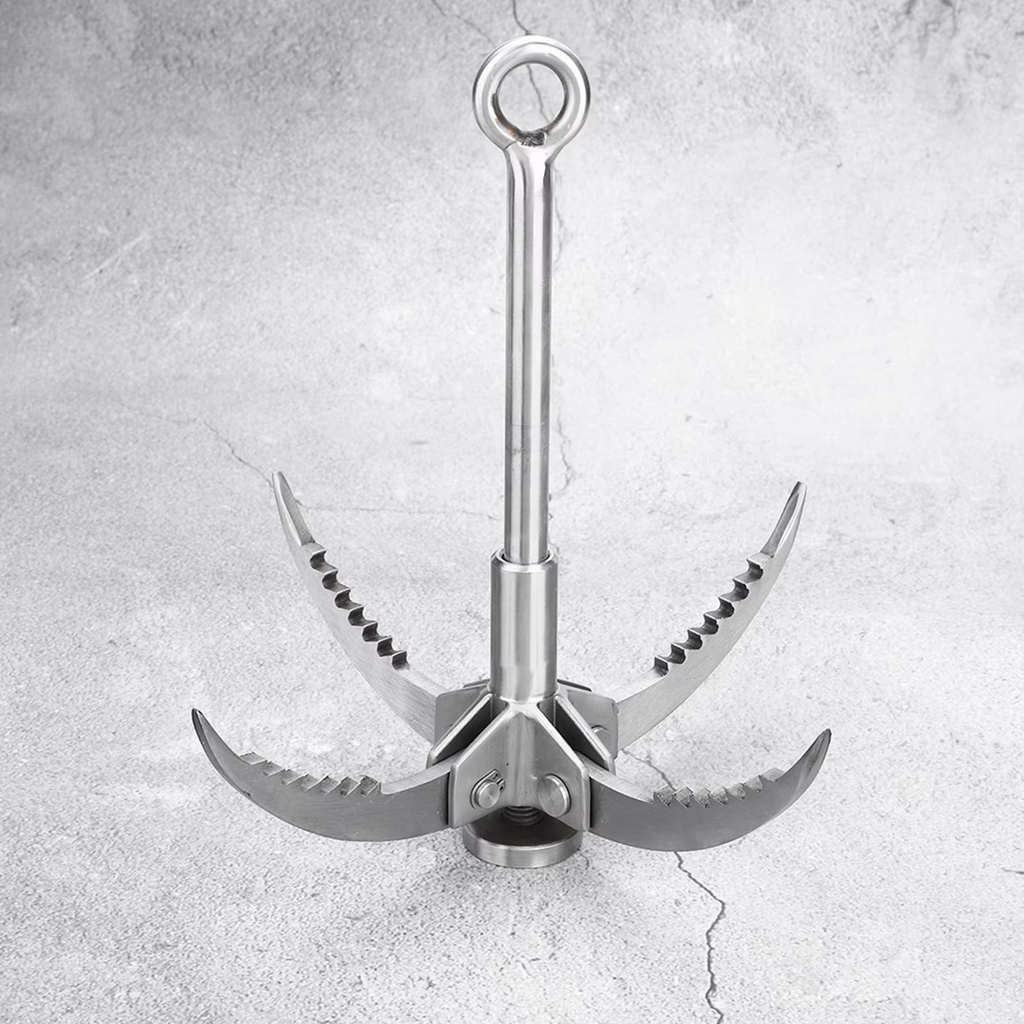 Stainless Steel Compact Folding Grappling Hook & Climbing Claw