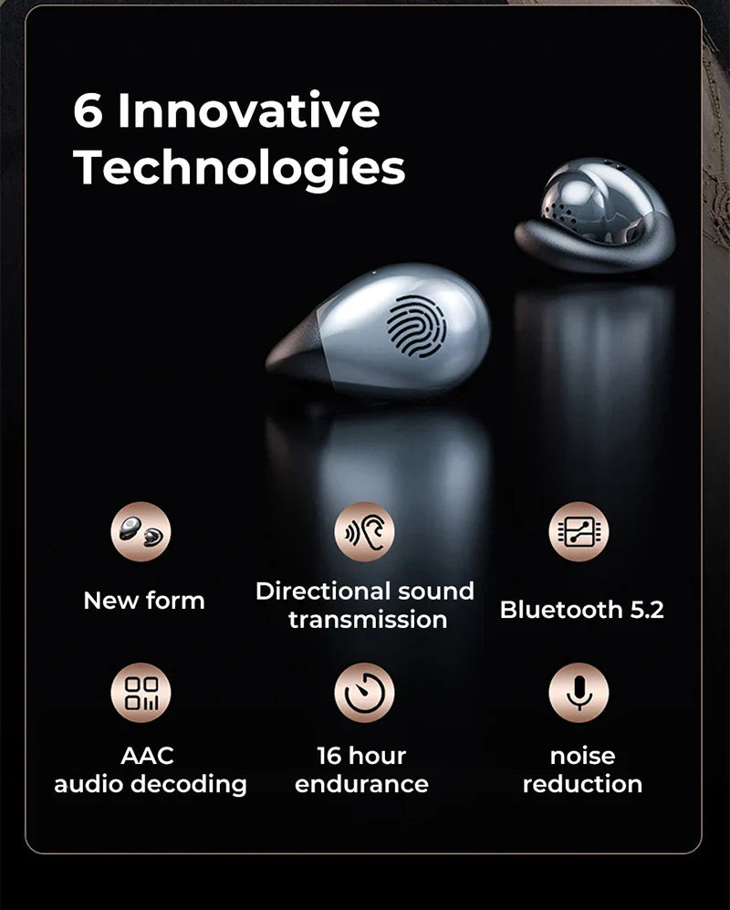 Super Lightweight Bone Conduction Bluetooth Wireless Sports Earphones Headphones