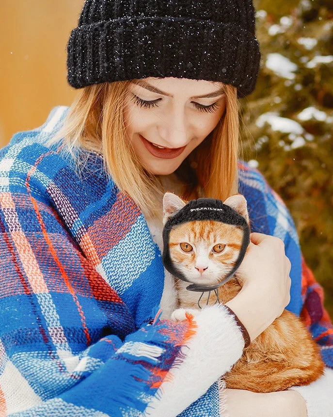 Winter pilot cap for pets warm and comfortable