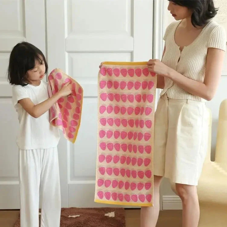 Strawberry Series Cotton Towel Collection