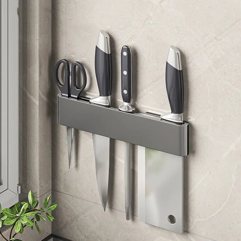 Knife holder - Knifey - Stainless steel - Multi-function shelf
