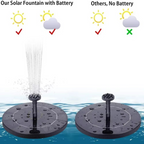 Solar Powered Water Fountain Pump for Bird Baths, Ponds, and Garden Decoration