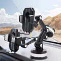 Universal Car Phone Mount with Strong Suction Clamp for Center Console and Dashboard