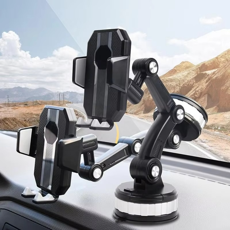 Universal Car Phone Mount with Strong Suction Clamp for Center Console and Dashboard