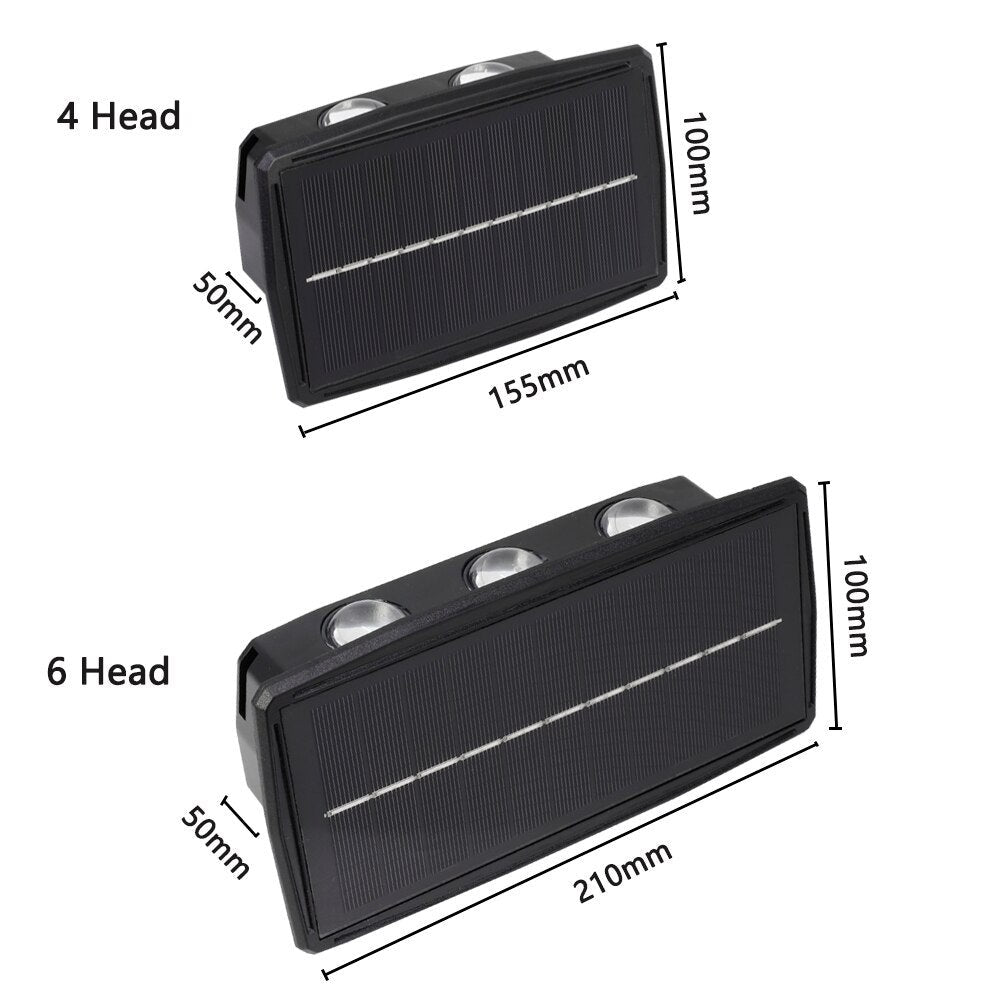 Solar LED Up/Down Outdoor Wall Light Waterproof