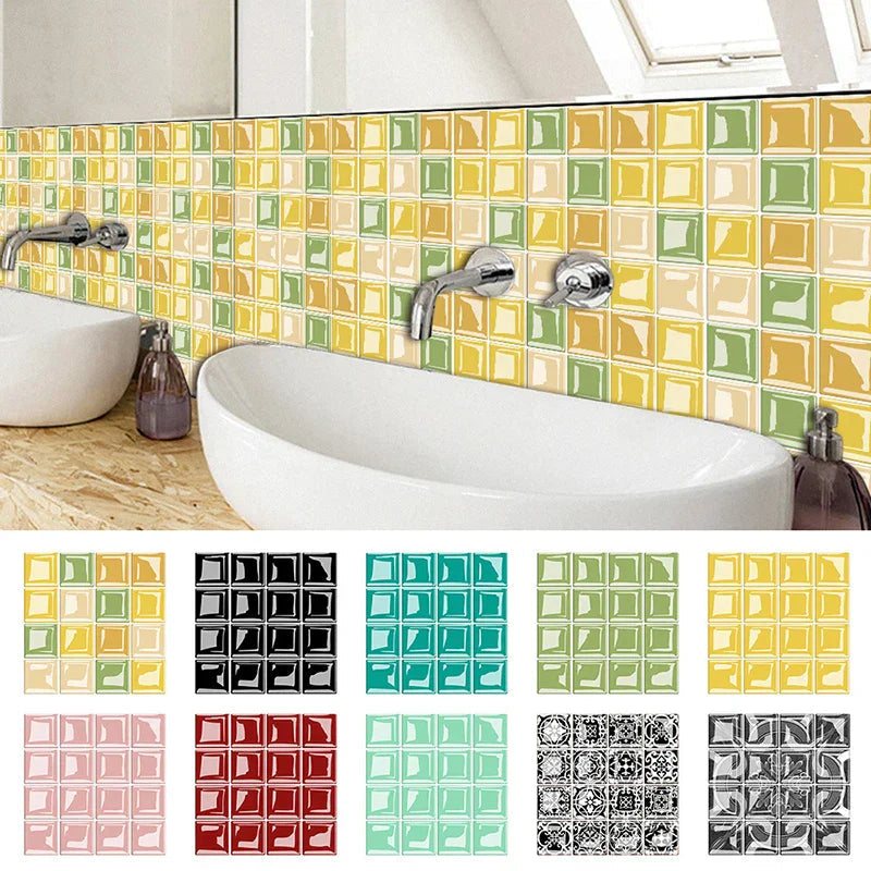 DecoMosaic 3D Mosaic Wall Tile Stickers