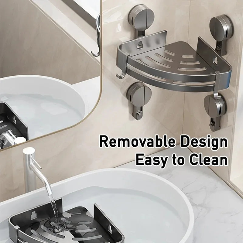 AquaGrip – Luxury Suction Cup Bath Shelf without Drilling