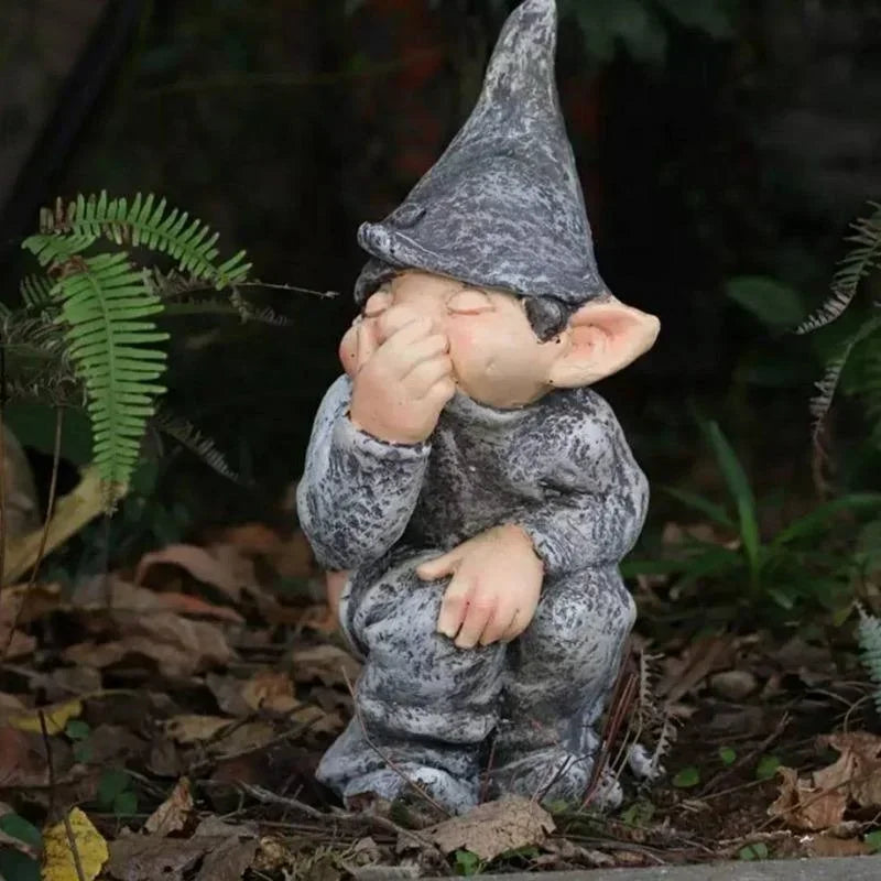Funny Gnome Figurine Made of Resin for Garden and Lawn