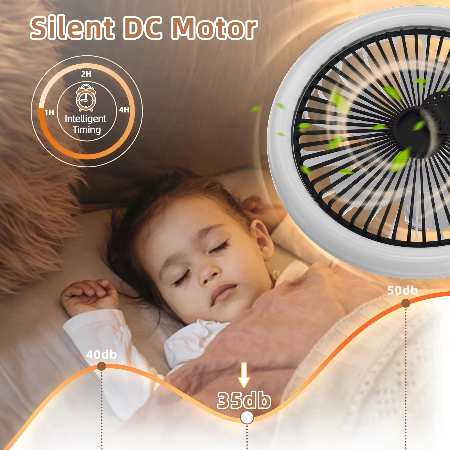 Sleek Ceiling Fan with Integrated Light – Perfect for Modern Bedrooms