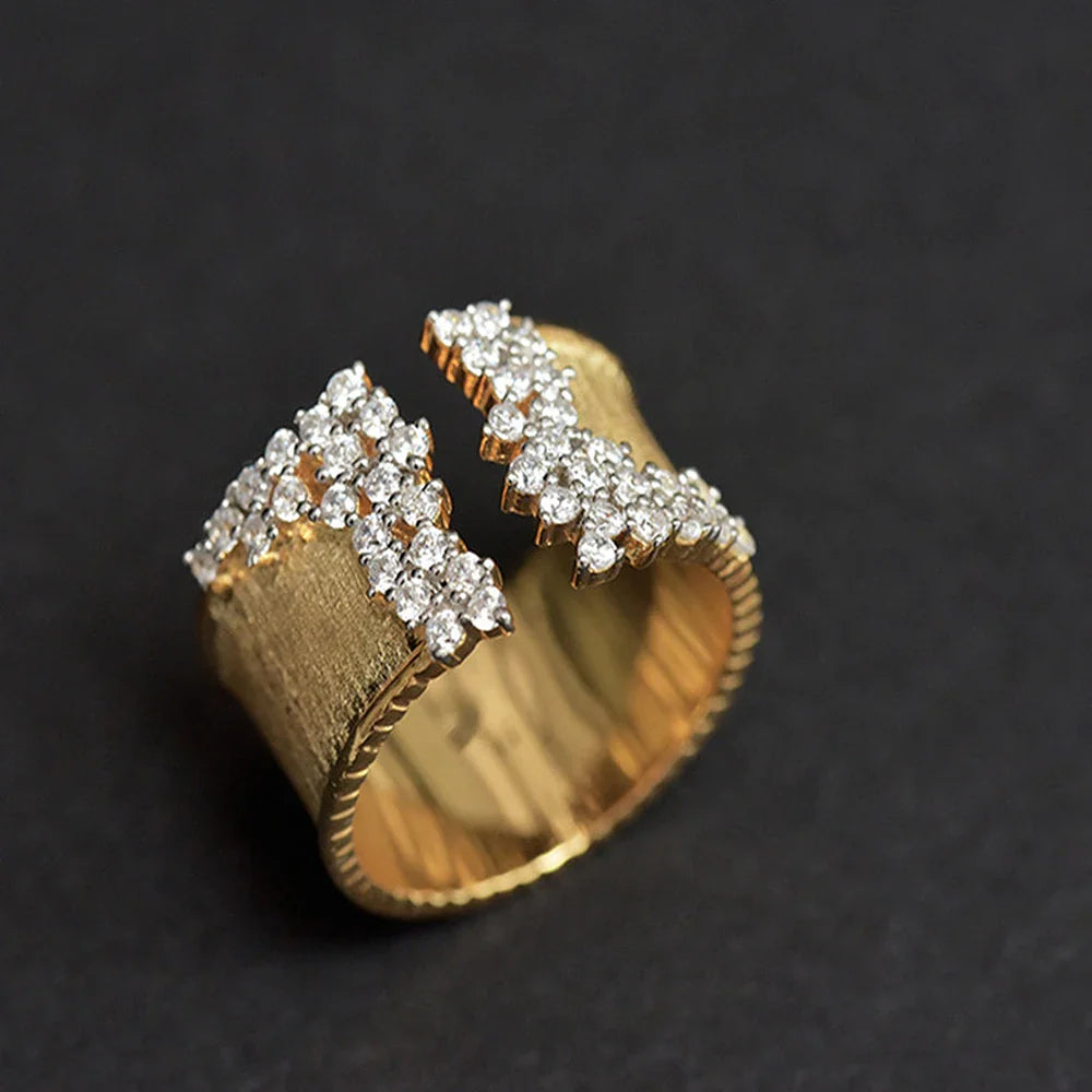 Bold Diamond Sparkle Open Ring