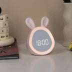 Children's Alarm Clock in Rabbit Shape with LED Night Light - BunniGlow