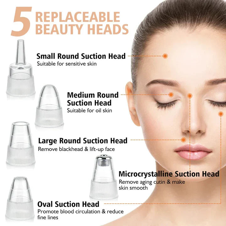 Electric blackhead removal device and facial cleansing instrument