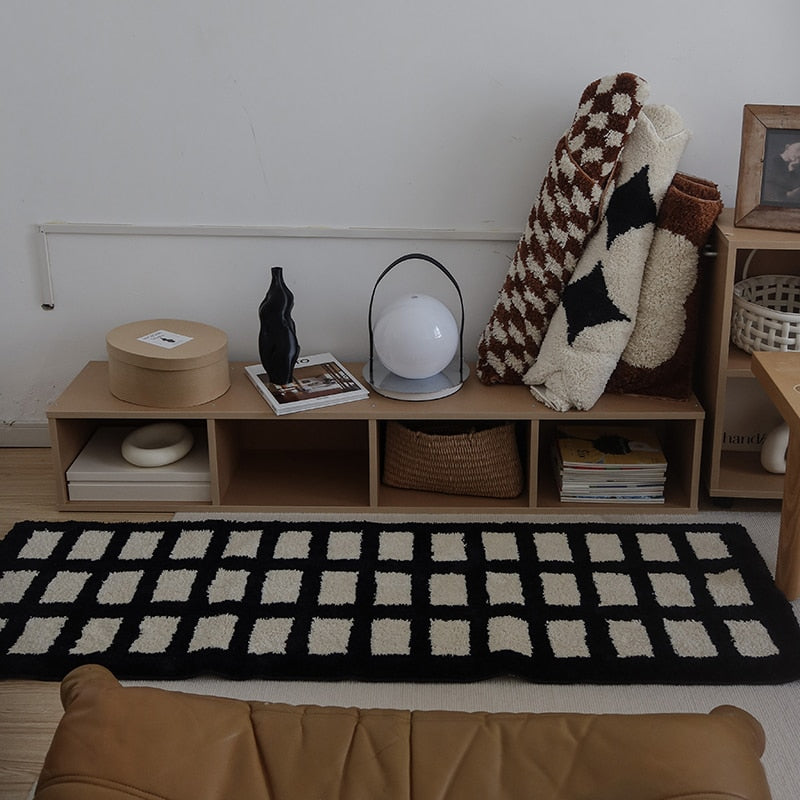 Black & White Grid Rug