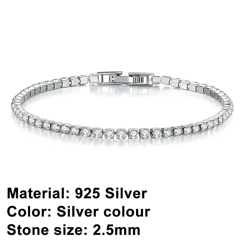 Tennis Bracelet – Shine with Attitude: Elegance in Sterling Silver and Hip-Hop Flair!