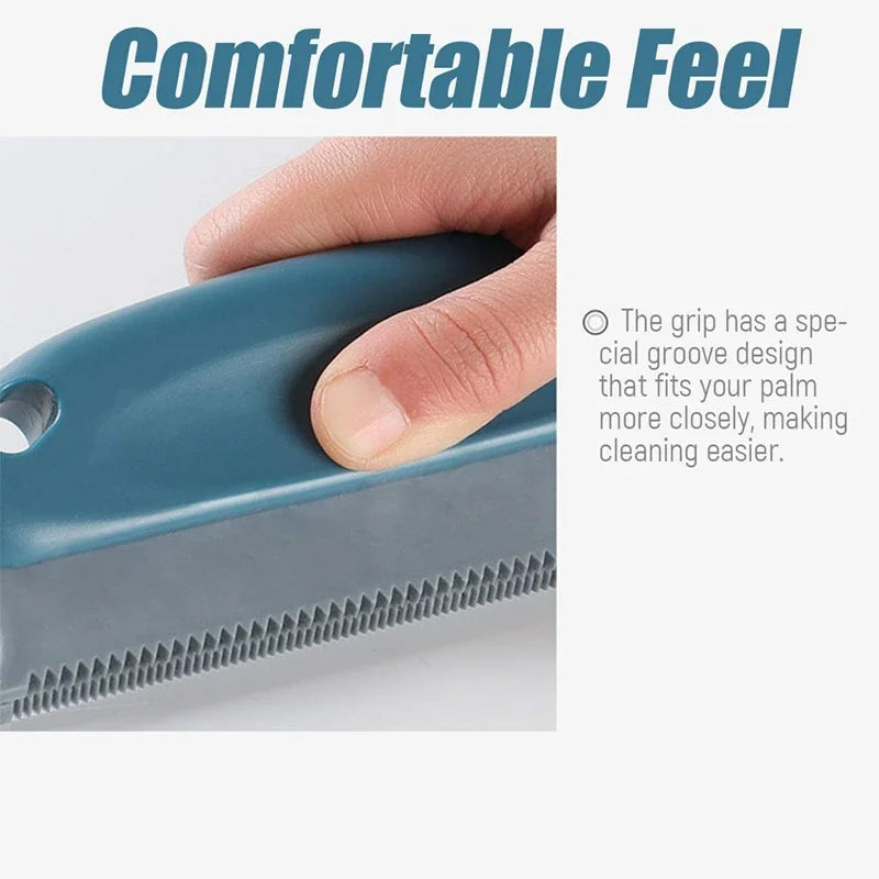 Fluffigob Fuzz & Pet Hair Remover Brush | 2-in-1 Cleaning with Double Comb Structure | For Couch, Clothing, Carpet | 15 × 6 × 2 cm