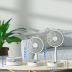 Breezio Folding Fan | 4 Speeds & Timer | Portable & USB | 90° Tilt