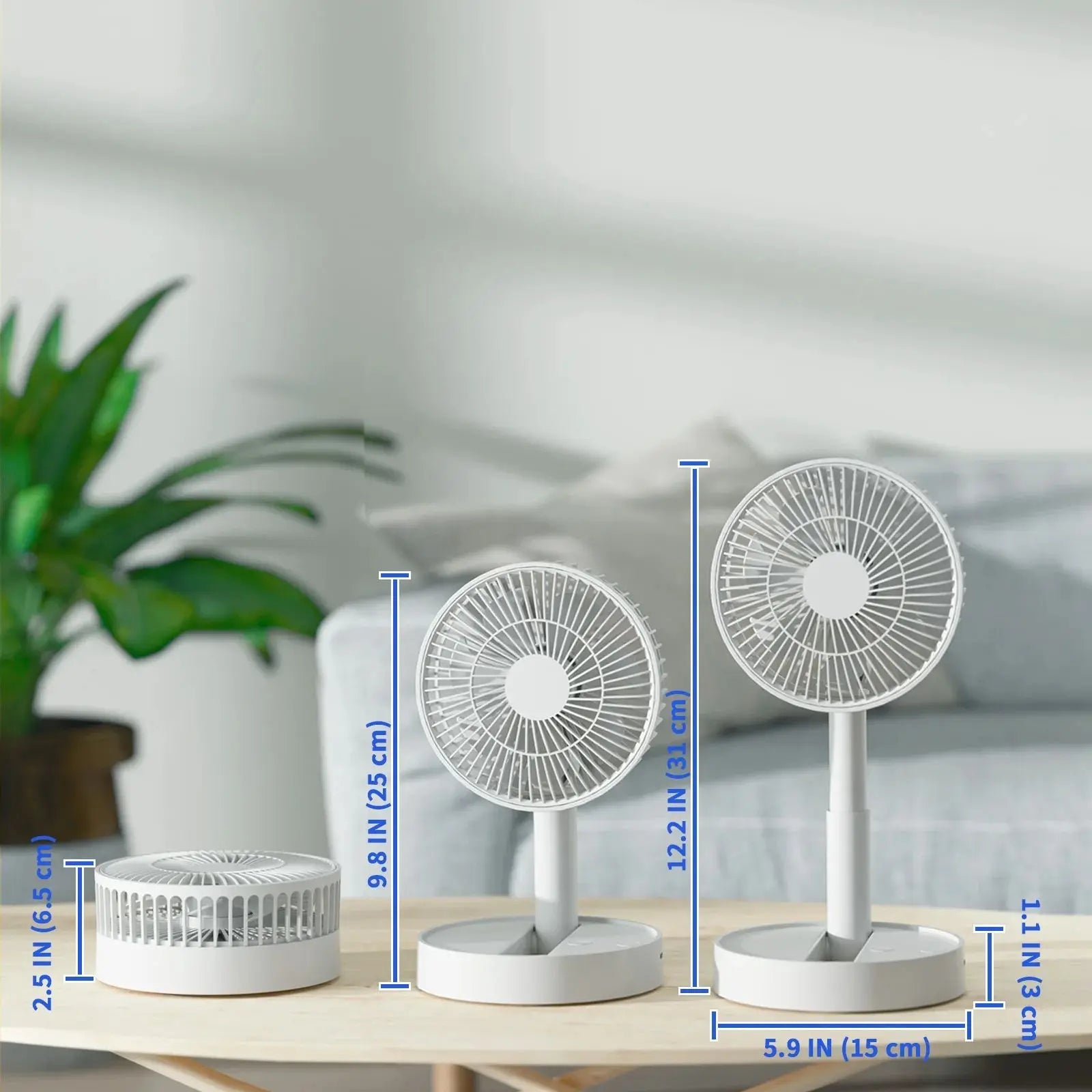 Breezio Folding Fan | 4 Speeds & Timer | Portable & USB | 90° Tilt