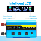 4000W Pure Sine Wave Power Inverter 12V/24V DC to 110V/220V AC Converter for Car and Solar Systems