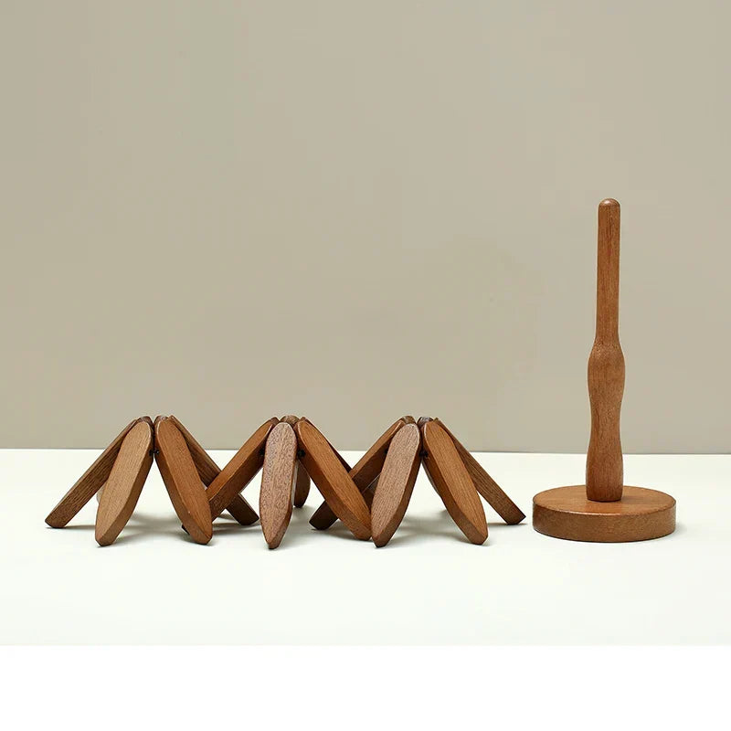 Wooden Tree Heat Resistant Coaster Set