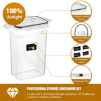 Kitchen Food Storage Containers Set 7pcs BPA-Free Airtight with Labels – StoreMate