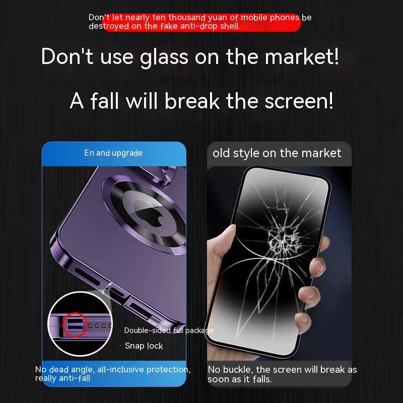 Case 360° Full Screen Lens Metal Magnetic Magsafe Covers Aluminum for iPhone 15 14 13