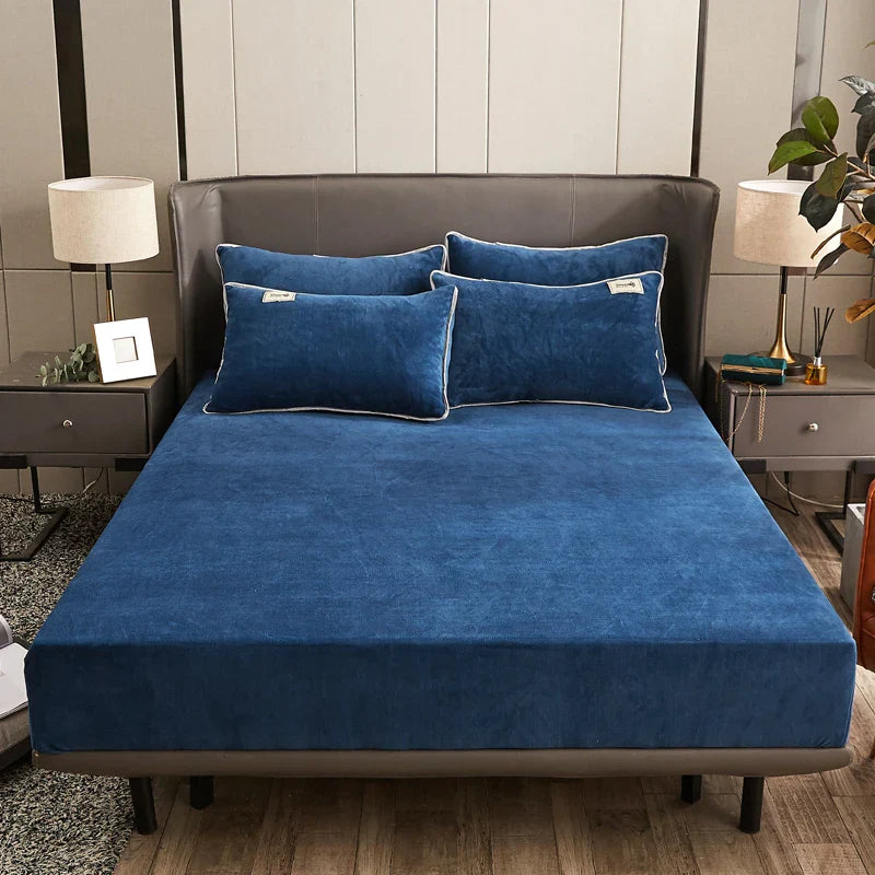 Fitted Sheet Velura | Stretch Velvet | Soft & Warm | Mattress Protector for Winter