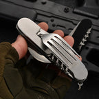 OutdoGear 4-in-1 Folding Cutlery | Compact & Multifunctional | Stainless Steel