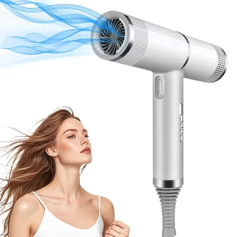Professional High-Power Negative Ion Hair Dryer with Air Nozzle for Home and Salon Use