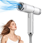 Professional High-Power Negative Ion Hair Dryer with Air Nozzle for Home and Salon Use