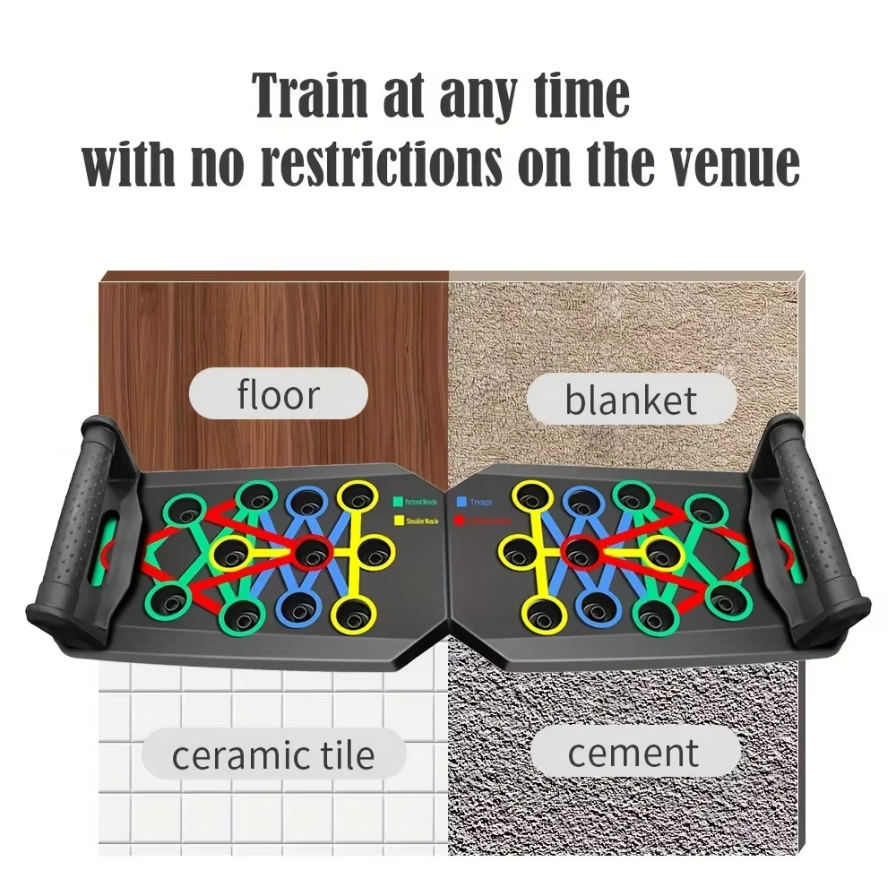 Portable Foldable Push-Up Board for Full-Body Strength Training