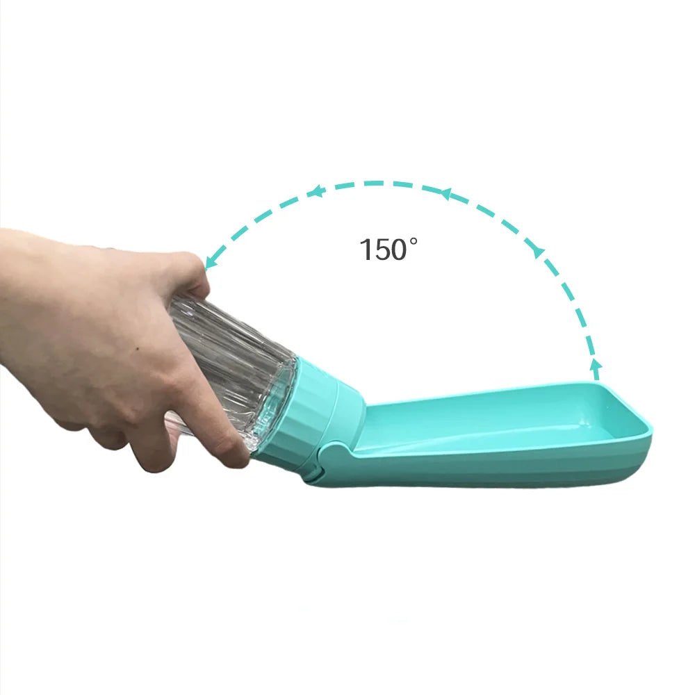Dog Water Bottle Lapuro FoldDrink | Collapsible water dispenser for on the go | 550 ml | For small & large dogs and cats