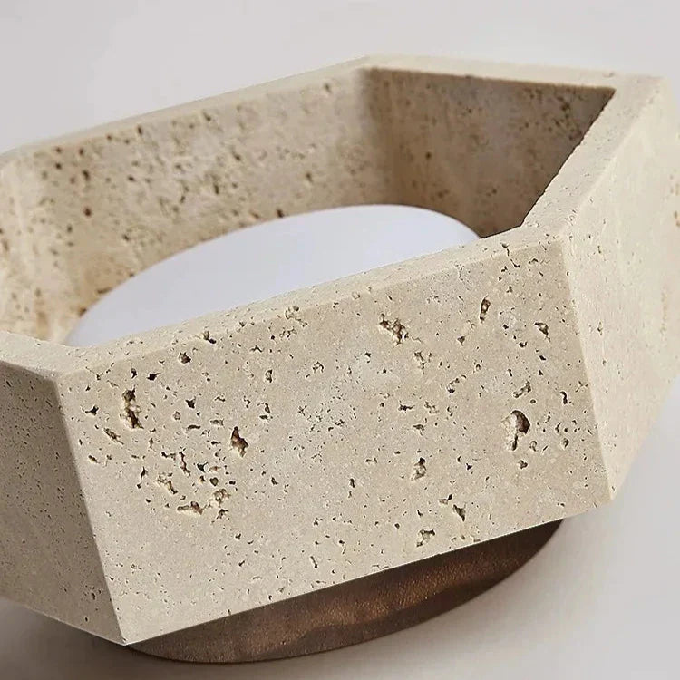 Wabi Sabi Travertine LED Ceiling Lamp