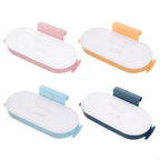 Trash Bag Holder Cleanuvo ClipBin | With Lid & Ring Holder | For Hanging on Cabinet Doors | Reusable & Washable