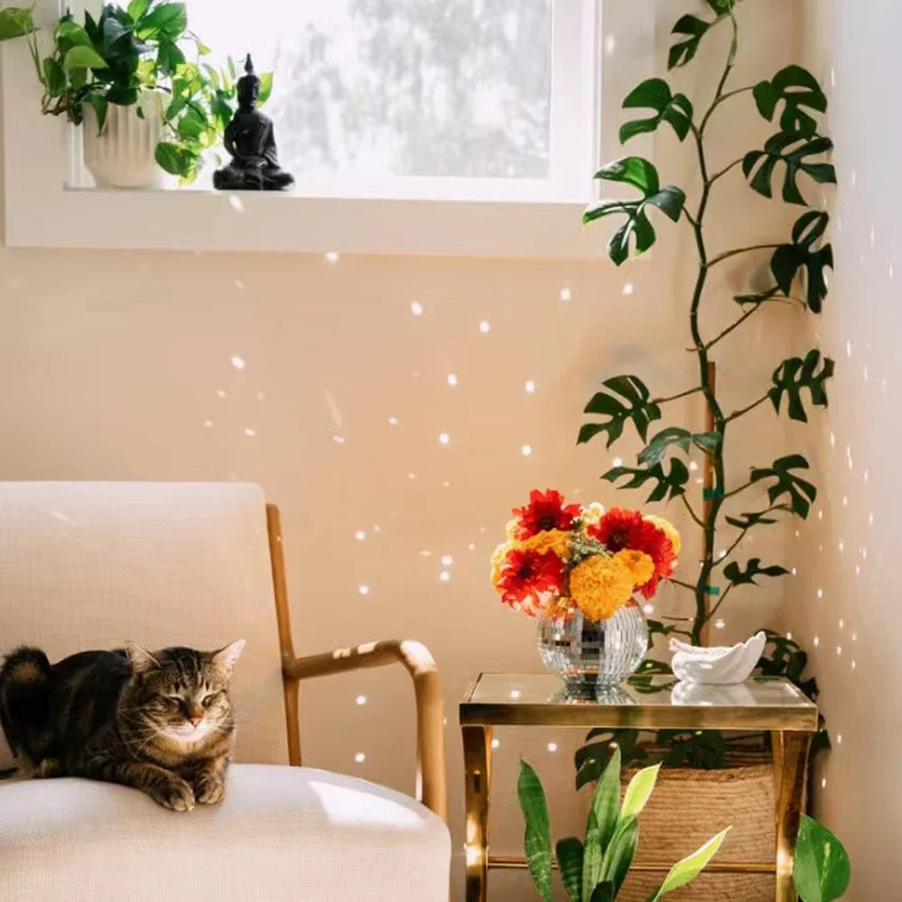 GlowSphere Lunara | Disco Plant Hanger | Retro Design | For Boho & Urban Jungle Styles