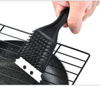 GrillMeister BBQ Brush | 3-in-1 Grill Cleaner | Stainless Steel Bristles & Anti-Slip Handle