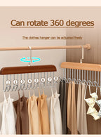 Multi-Hook Space Saver Clothes Organizer Rack