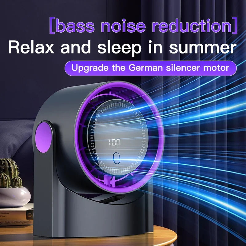 Aerolora Table Fan | Bladeless & Quiet | 100 Levels | USB Bladeless Fan