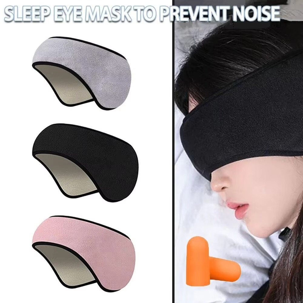 Three-Layer Blackout Sleep Mask with Soft Ear Muffs