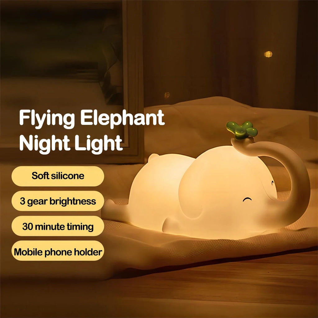 LumiDum LED Night Light | Soft Silicone | 3 Brightness Levels | Portable & Rechargeable | 17.7 × 9.1 cm