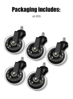Swivel Roller Office Chair Wheels 5PCS