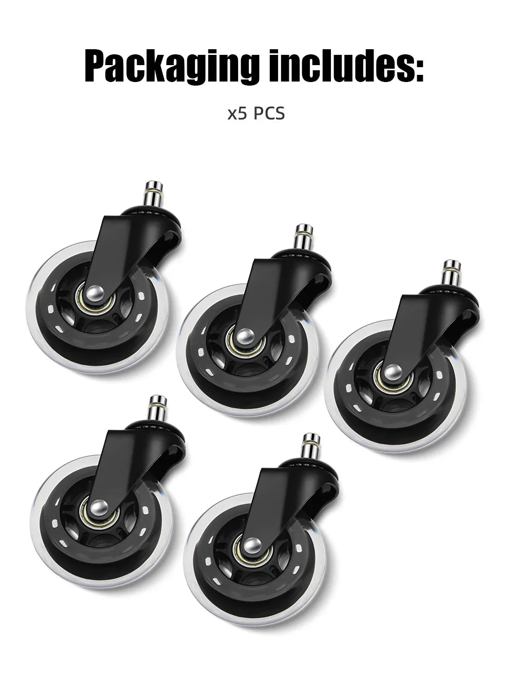 Swivel Roller Office Chair Wheels 5PCS