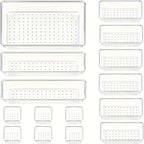 Clearyx Organizer Set | 18-piece Transparent | Modular & Stackable | For Bathroom, Kitchen & Office