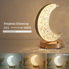 Half Moon Crystal Lamp