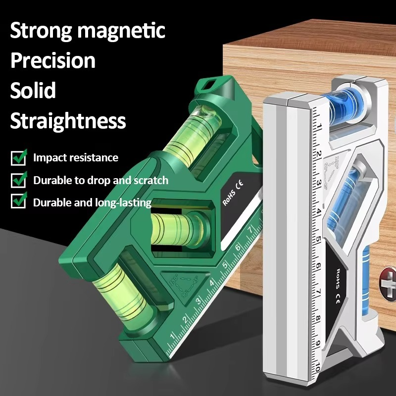 Precision Pocket Level Tool with Magnetic Base & Protractor