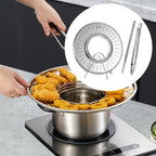 Splashproof Frying Oil Filter Tray Kitchen Strainer Rack