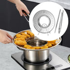 Splashproof Frying Oil Filter Tray Kitchen Strainer Rack