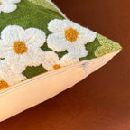 Flower Garden Embroidery Cushion Cover