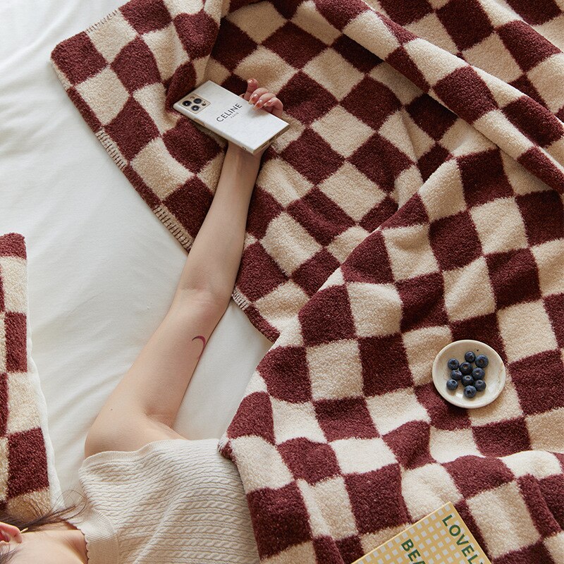 Plain Checkerboard Throw