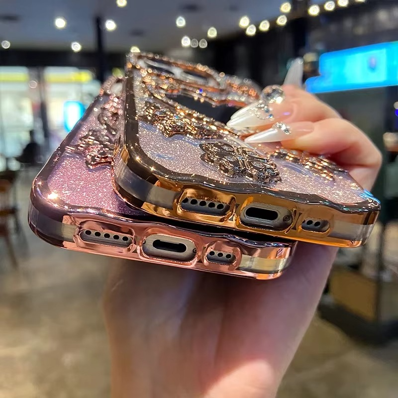 Butterfly Glitter Diamond Mirror Case for iPhone
